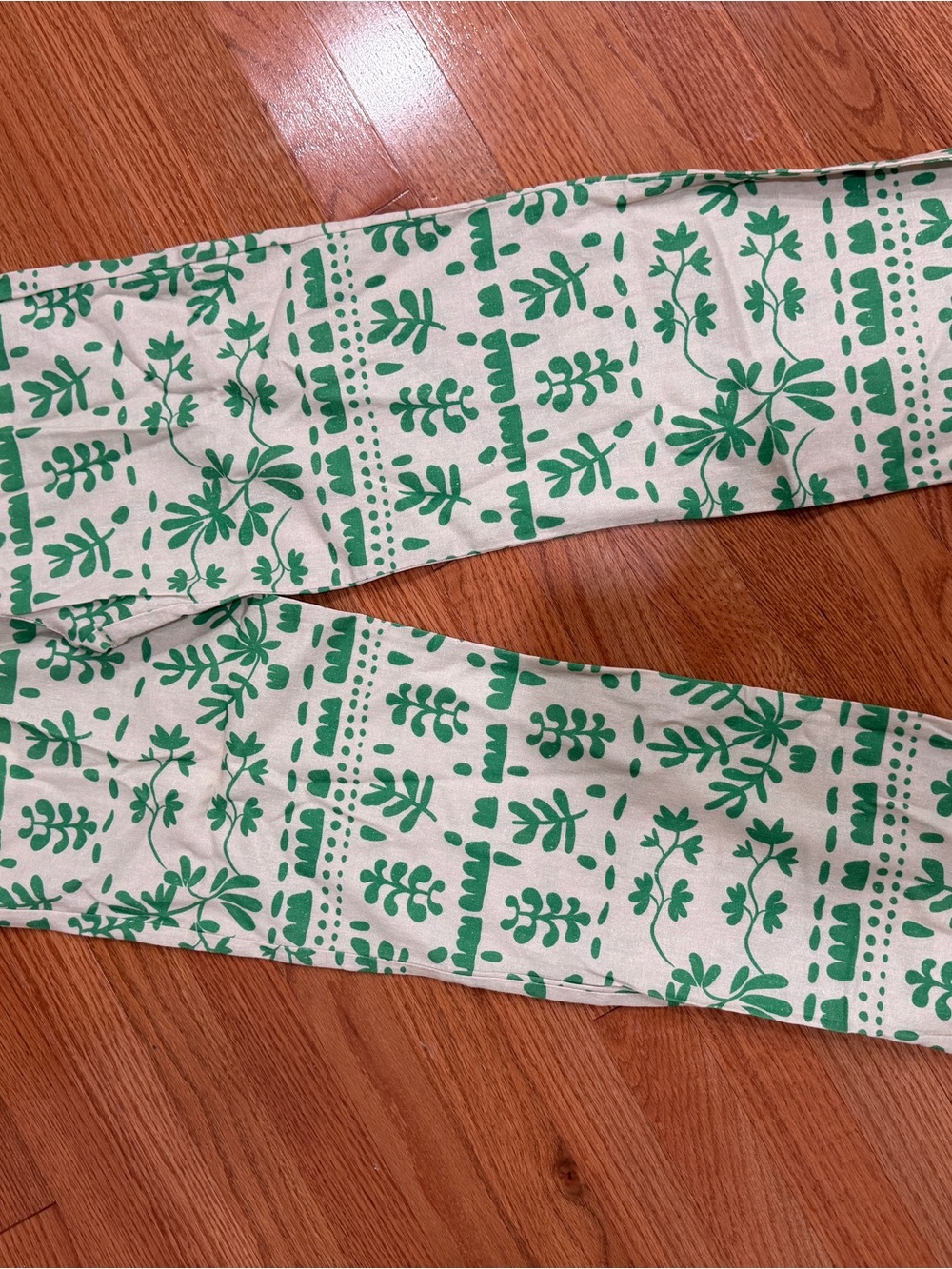 Kids Green Botanical Print Leggings